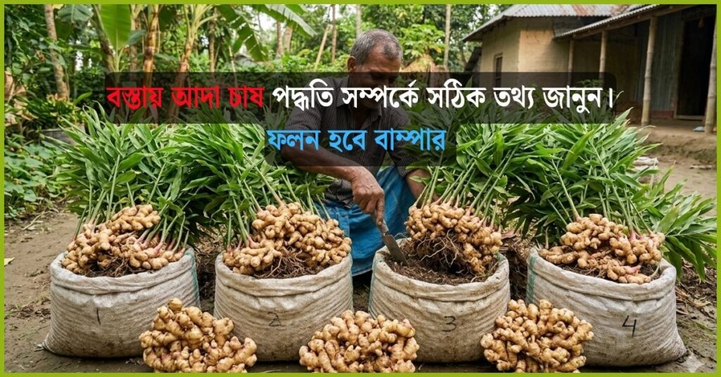 বস্তায় আদা চাষ পদ্ধতি